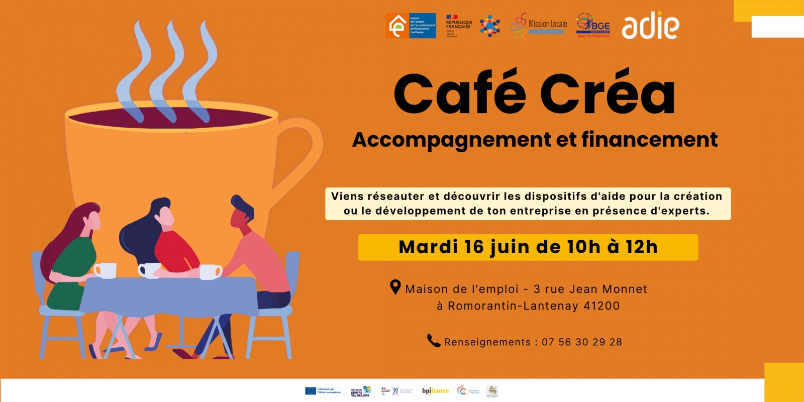 Café Créa à la Maison de l'Emploi, le 16 juin 2026